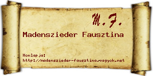 Madenszieder Fausztina névjegykártya